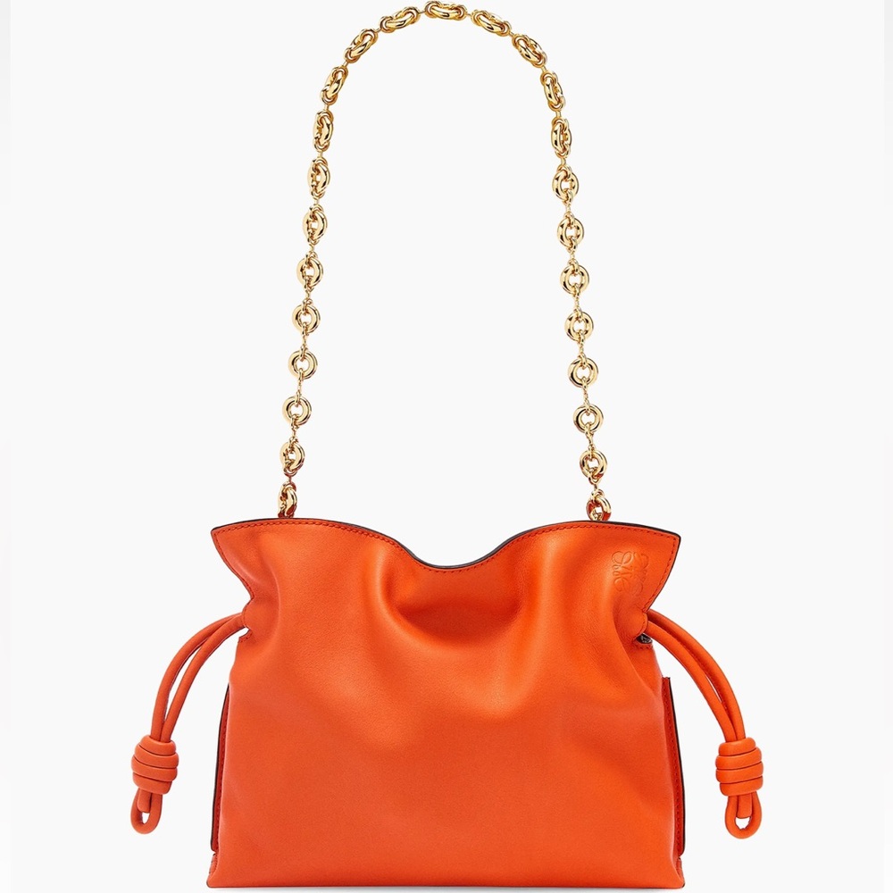 LOEWE Bag  Mini Flamenco Knot Leather Clutch-On-Chain NWT